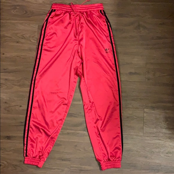 adidas satin joggers